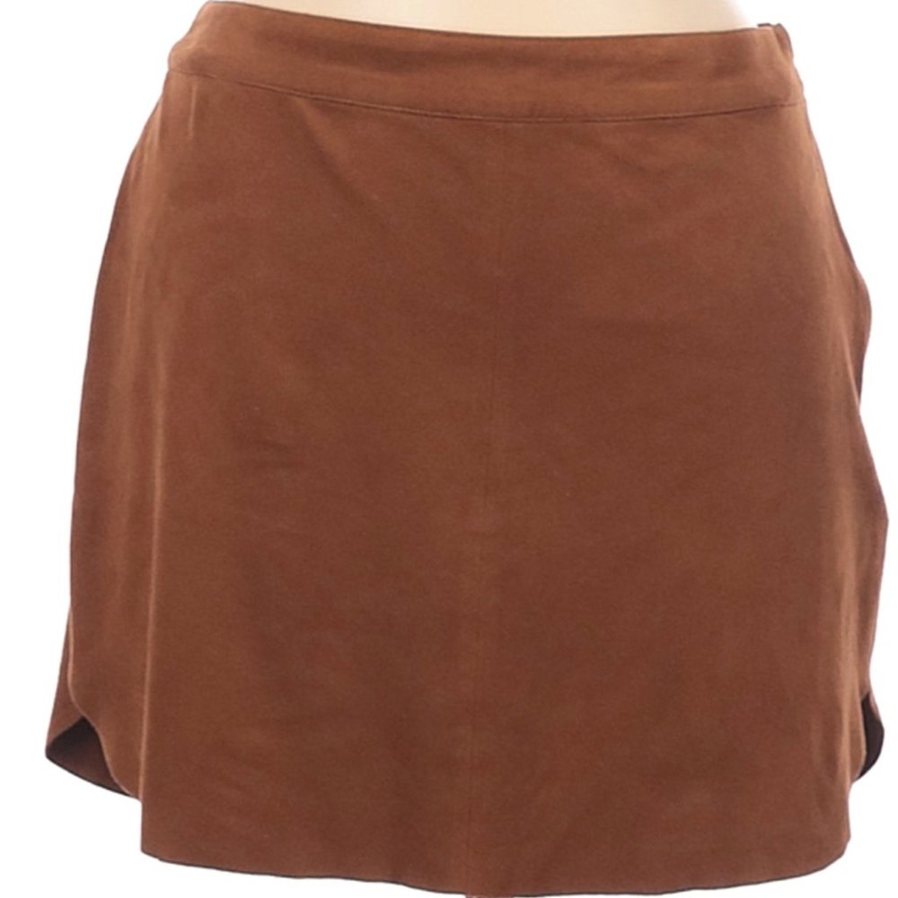 🤎 Super Sexy Dark Tan Faux Suede Mini Skirt - MJ